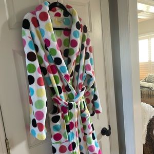 Cypress Cozy Polka Dot Robe, Large